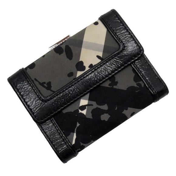 Burberry Nova Check Bifold Wallet Nylon Leather Black - Picture 6 of 10